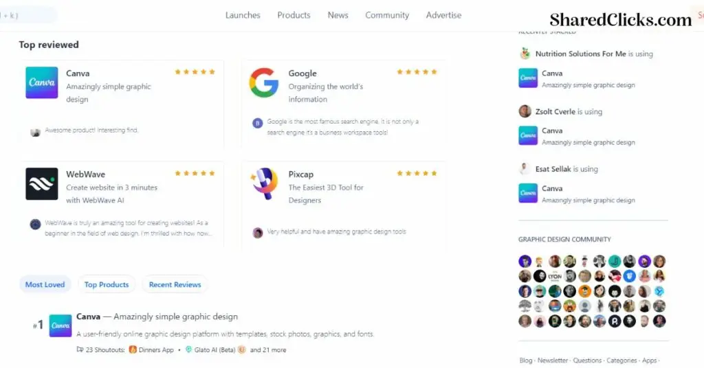 producthunt.com Website Screenshot